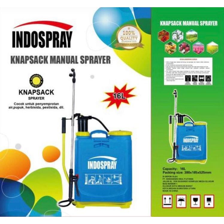 Dijual perkakas SPRAYER INDOSPRAY MANUAL POMPA 16 L KNAPSACK PEMBASMI HAMA DI Murah