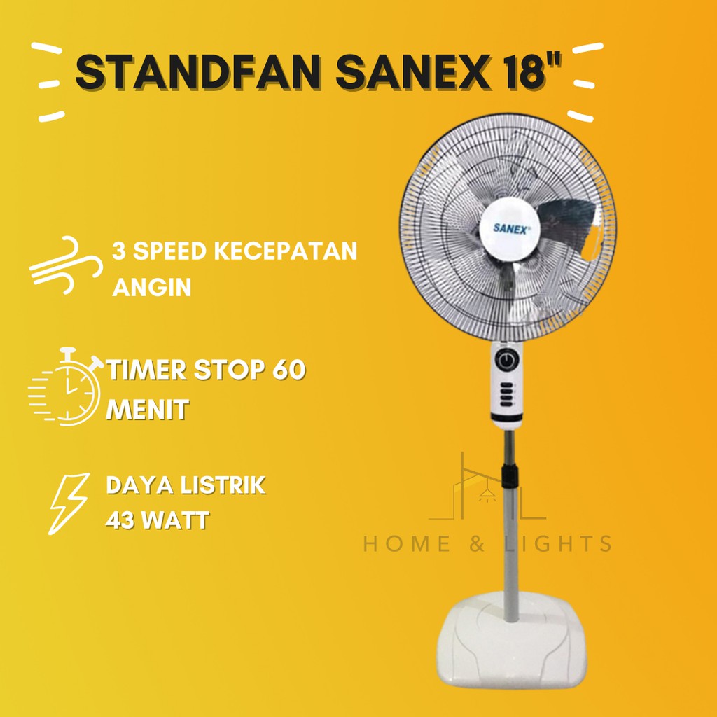 Kipas Angin Berdiri Sanex Stand Fan 18&quot;