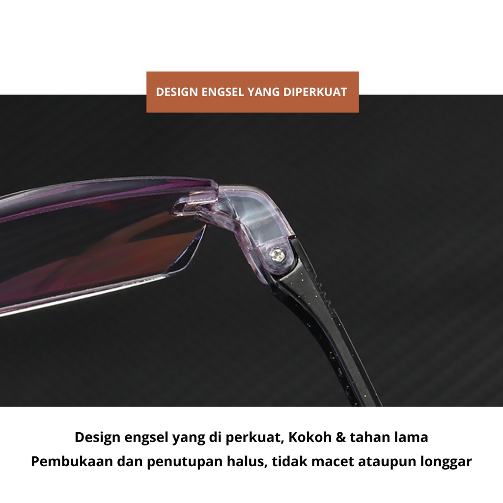 Kacamata Baca Plus Wanita/Pria, Kacamata Rabun Dekat, Kacamata Auto Focus Anti Blue Ray Frame Kacamata Lensa Plus Blueray | Kacamata Plus Reading