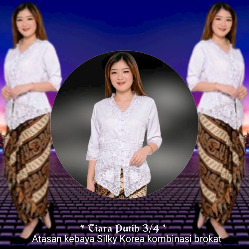 Atasan Kebaya Encim Modern Senada Brukat Bordir Tradisi Nusantara