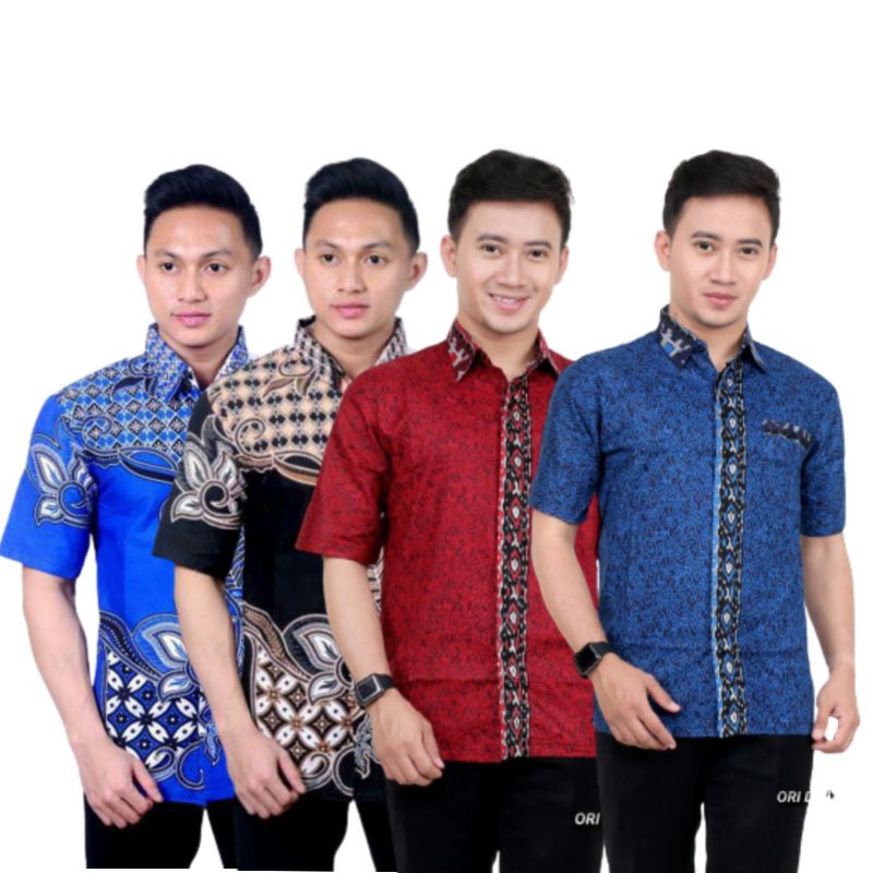 Kemeja Batik Pria Lengan Pendek Motif Sekar Jagat Terbaru