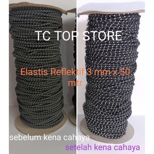 

gk Tali Karet Reflektif 3 mm (50 Mtr) / Tali Elastis 3mm / Tali String