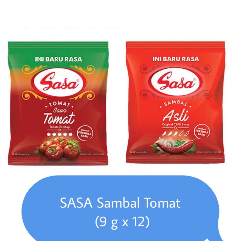 SASA Sambal / Tomat per Pack isi 24 x 9gr