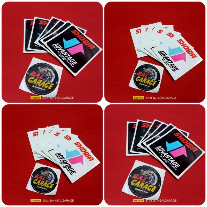 stiker shock Showa printing