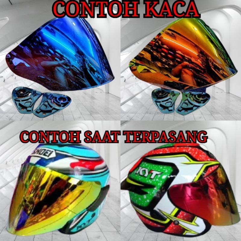 Kaca visor iridium kyt venom oppen KYT dj maru Ink sentro KYT glaxy