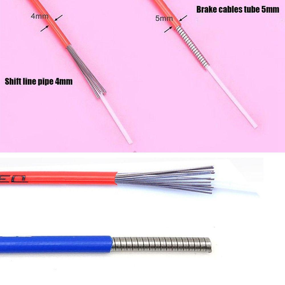 Nanas1 /2/3m Kabel Rem Sepeda 4mm/5mm Garis Pipa Bersepeda Aksesoris Sepeda Shifter