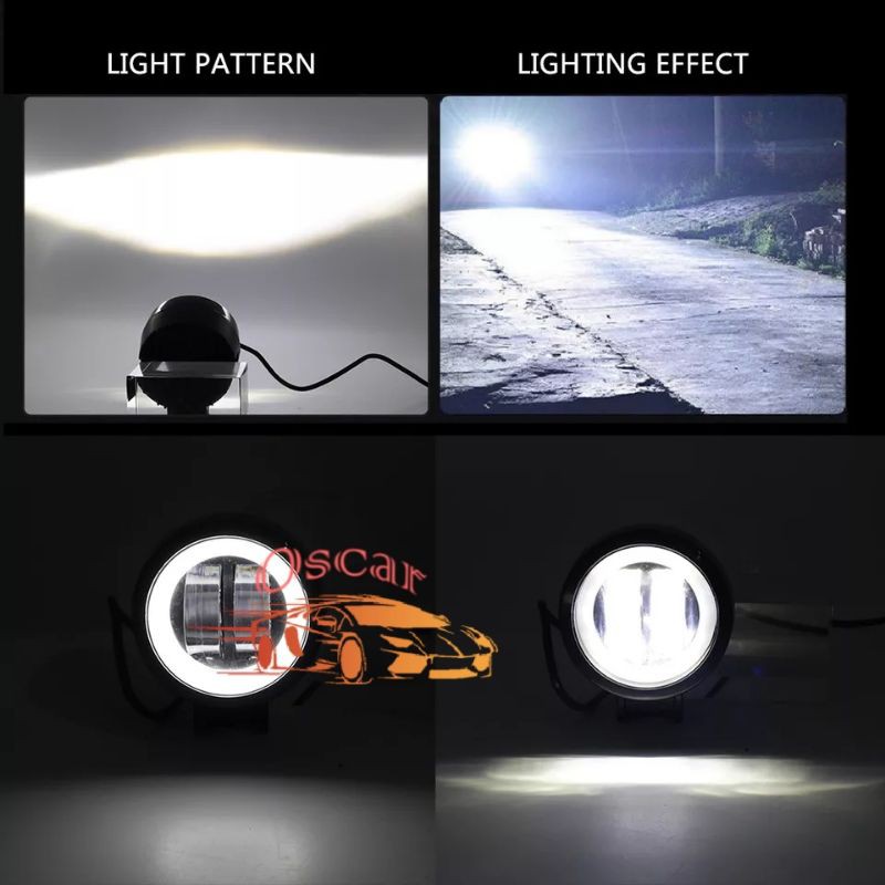 type H series Lampu tembak sorot LED CWL 2 mata lensa 4D 20watt cree angel Eye Biru