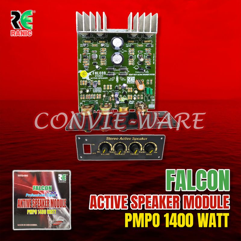 Kit Speaker Aktif Stereo 1400w PMPO FALCON RANIC
