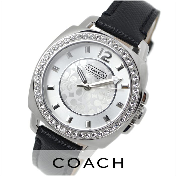 Coach Original 14503152 Ring Permata Silver Jam Tangan Wanita
