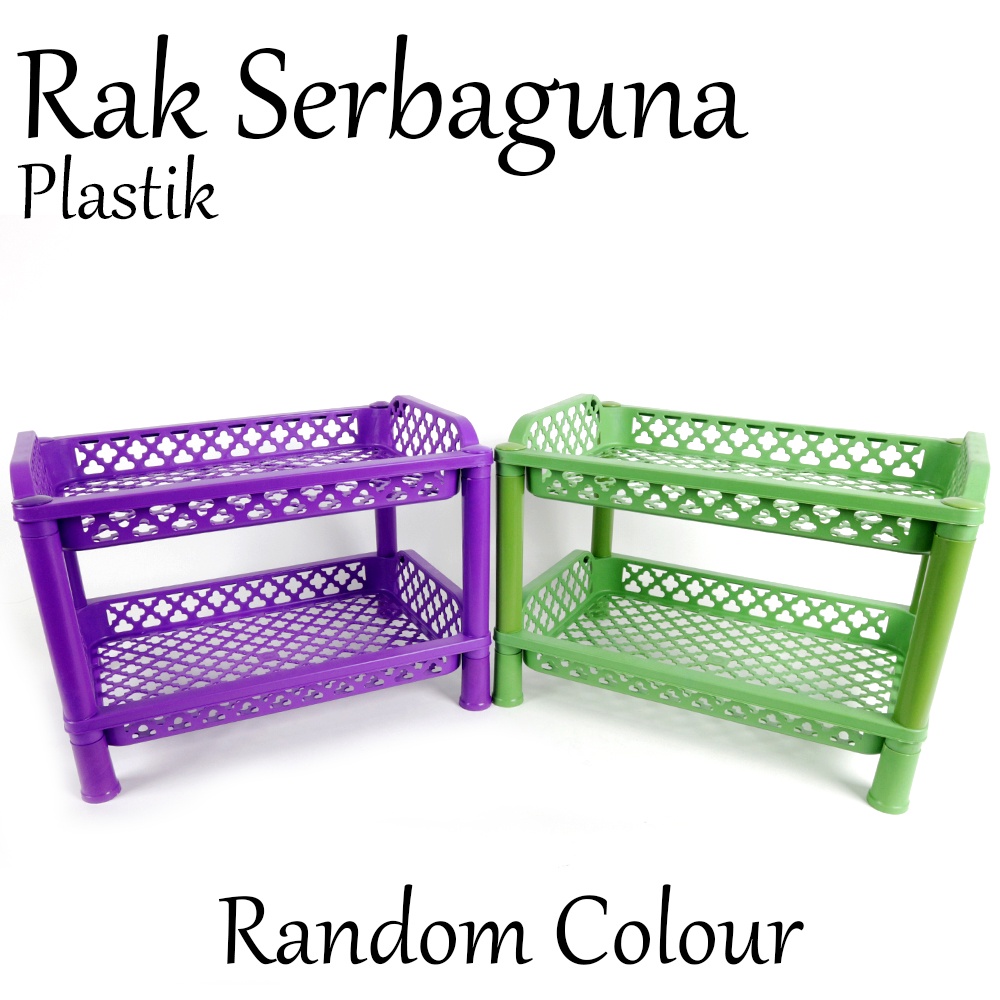 Rak dapur Plastik susun 2 Sena 40 x 28 x 29 cm - Random Colour