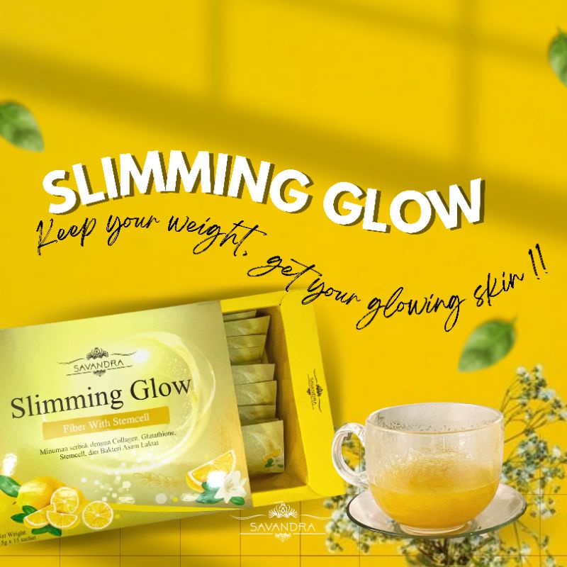 Savandra Slimming Glow SACHET Fiber With Stem Cell Minuman Diet Fiber