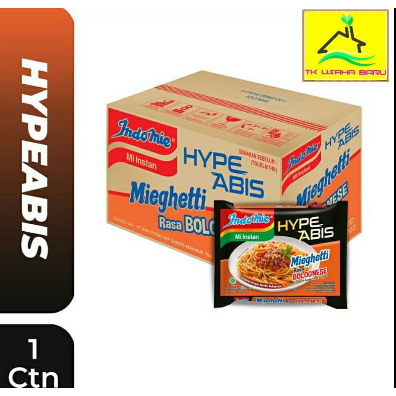 Indomie HypeAbis Mieghetti Bolognese - 1 Dus isi 40 Pcs