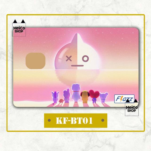 

Sticker Kartu BT21's Sunset - Garskin Flazz/E-money