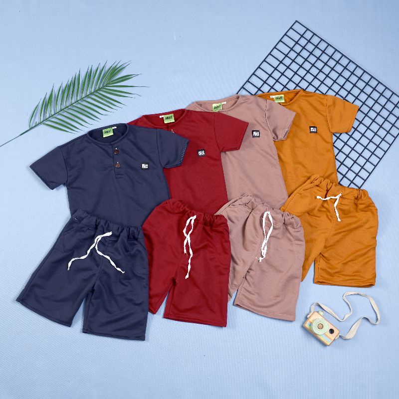 Setelan Baju Anak Laki - laki Kiano Premium Baby Terry 1 - 6 tahun