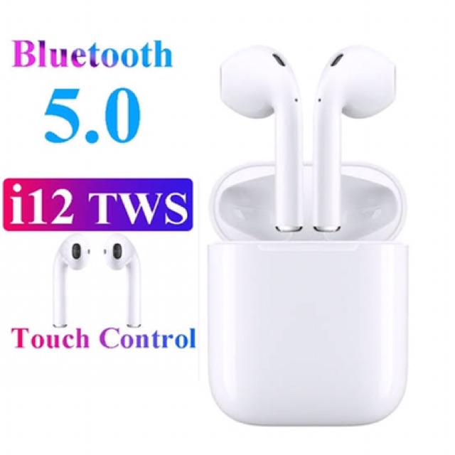 HF HEADSET BLUETOOTH MACARON i12 TWS TOUCH ID HANDSFREE BLUETOOTH WIRELESS I12 MACARON