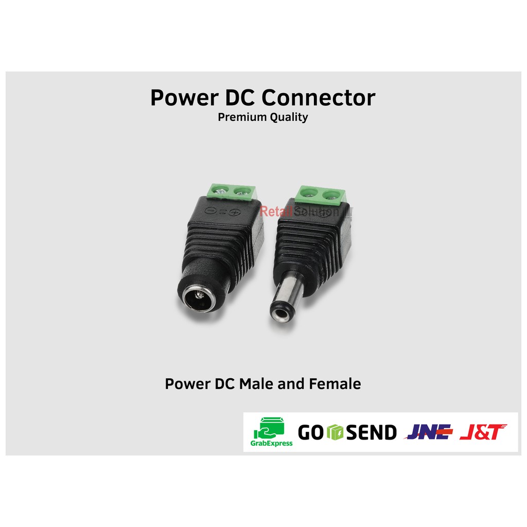 Jack DC Power Male Female Untuk Kabel CCTV