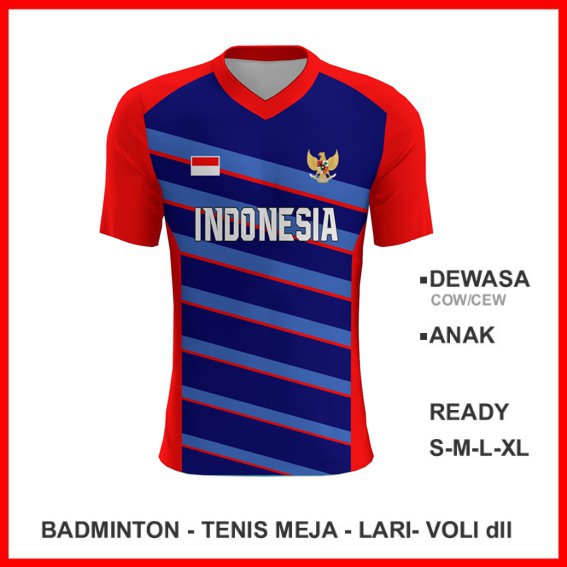 Baju Kaos Jersey Olahraga Badminton Pingpong Lari Volly 1561 - Jersey Custom Desain