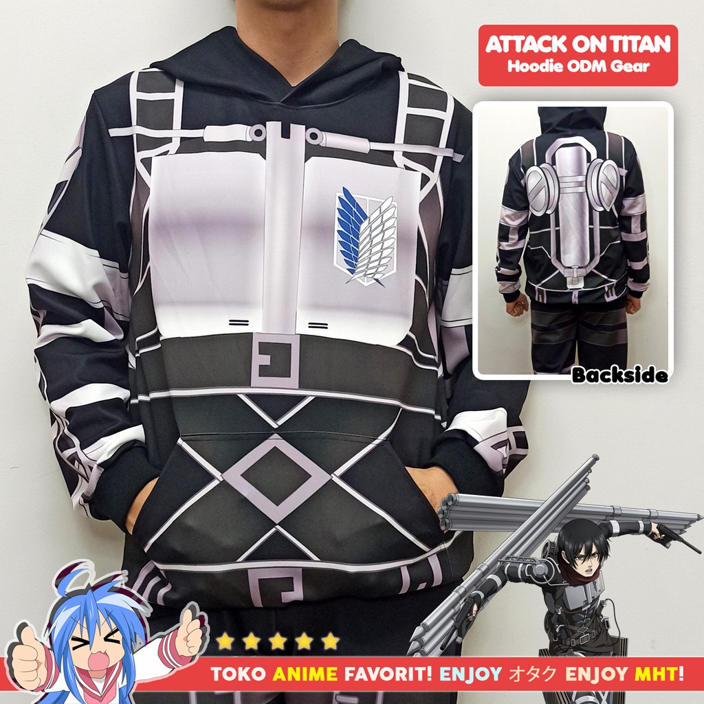 Jaket Hoodie AOT Anime Attack on Titan ODM Gear Shingeki no Kyojin Season 4 - myhobbytown