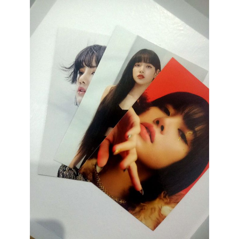 postcard pc lisa blackpink the album 3pcs