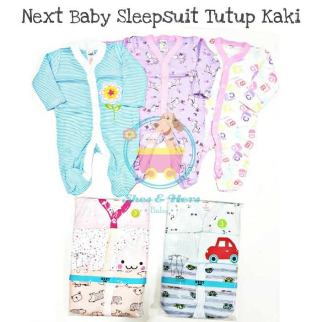 Sleepsuit Tutup Kaki 3 in 1