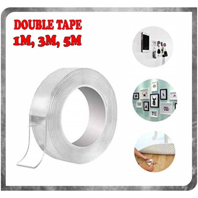 

Double Tape Selotip Bening Transparan 1M 3M 5M