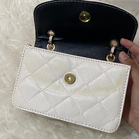 Tas Selempang Wanita Import Tas Korea Kulit Azzura Mutiara Pearl