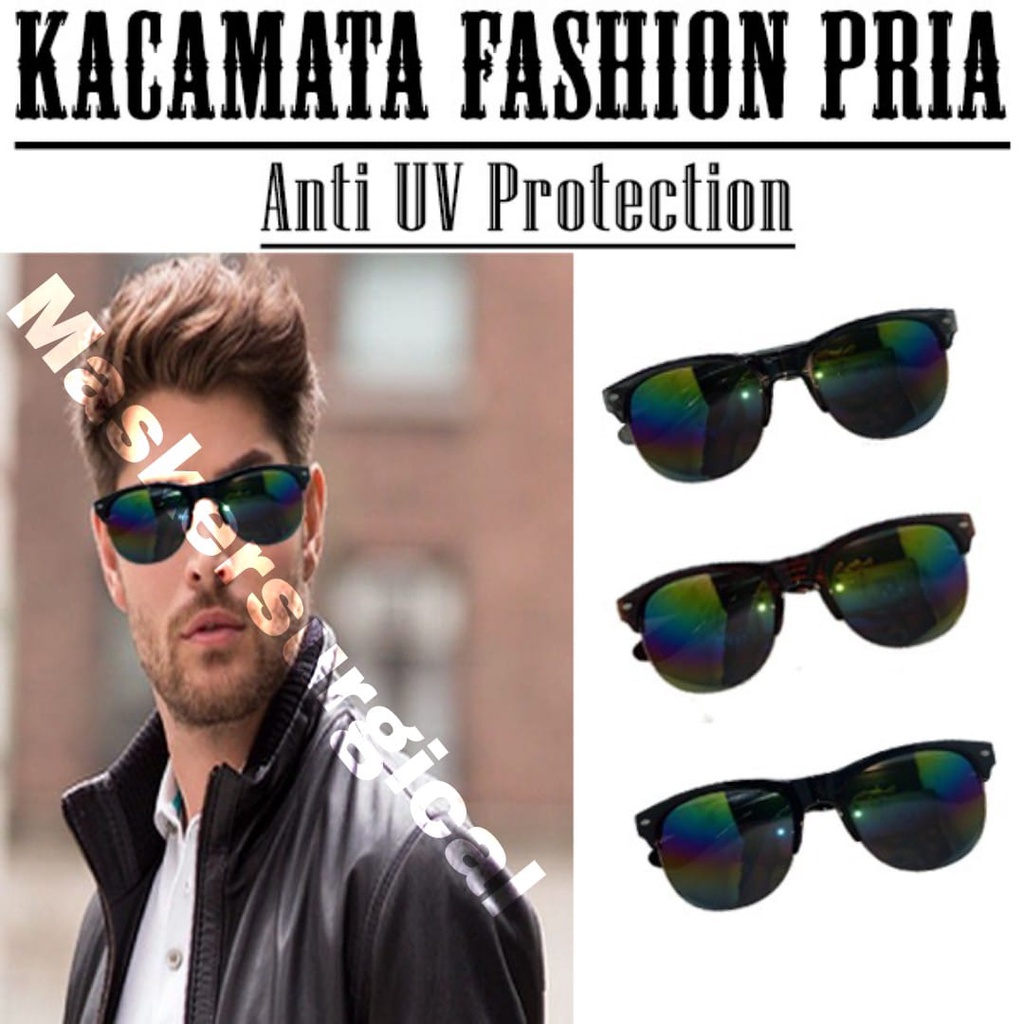 Kacamata hitam anti uv / Kacamata Anti UV Wanita Pria Outdoor / kacamata lensa gelap / kacamata wani