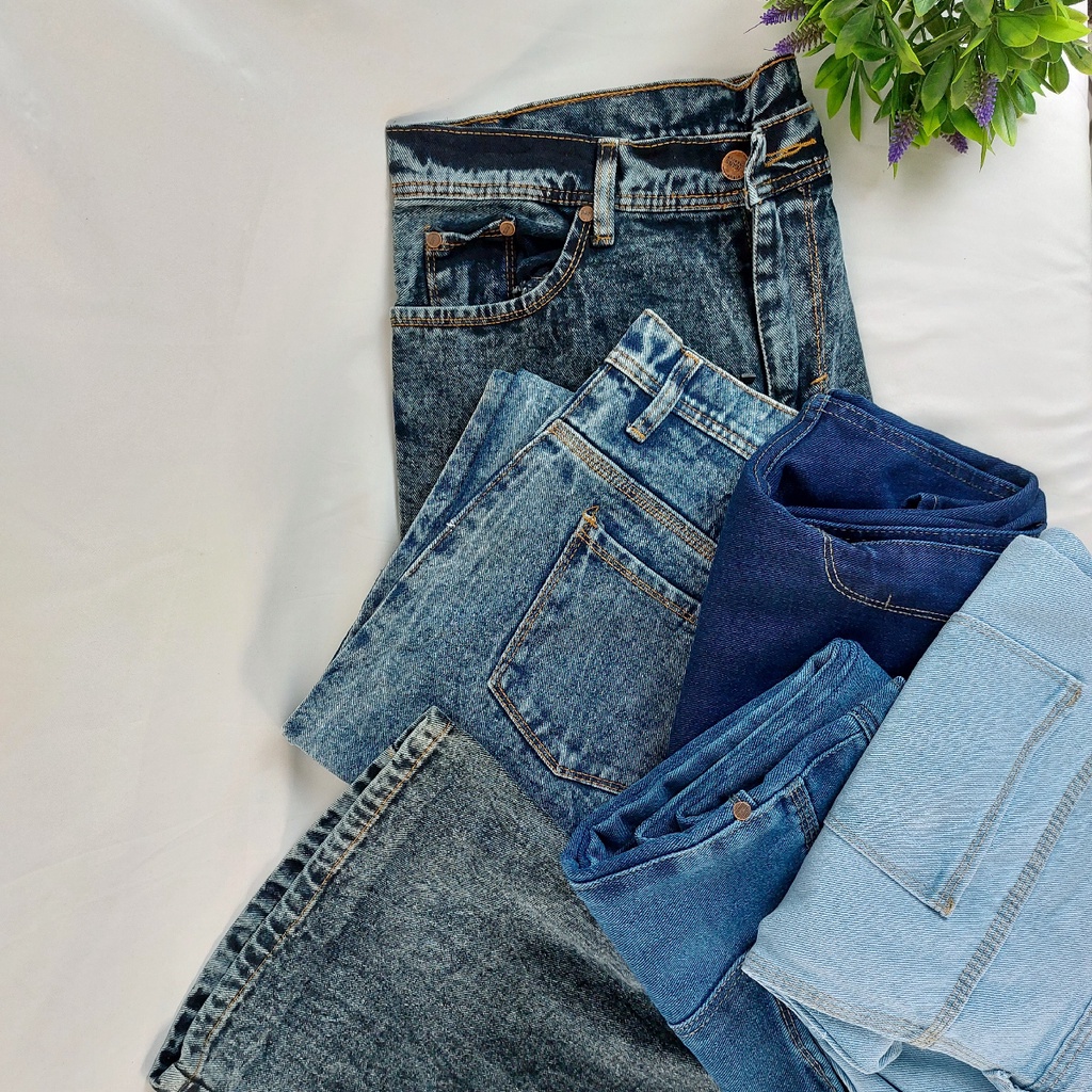 Kulot Jeans Wanita Jumbo Hightwaits Kulot Jeans / Jeans Oversize BB 50-100 KG Celana Kulot Jeans Wanita