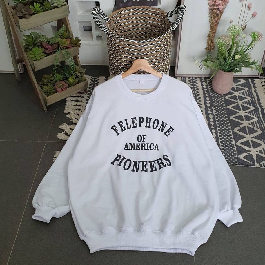 Sweatshirt Felephone White and black colors Bisa COD