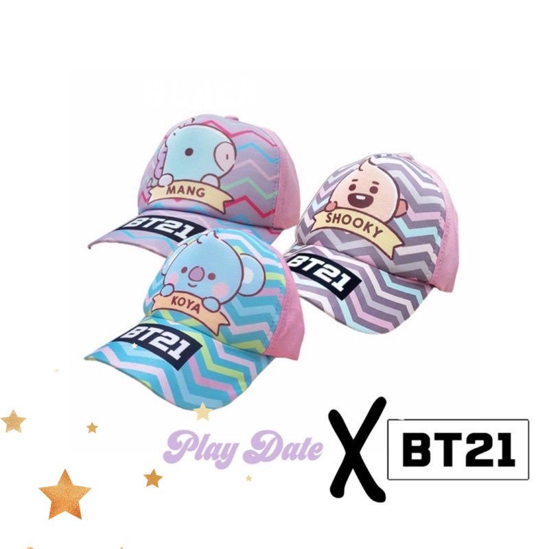 Topi Baseball Anak Perempuan Topi Karakter Topi KPOP Topi BT21 BTS