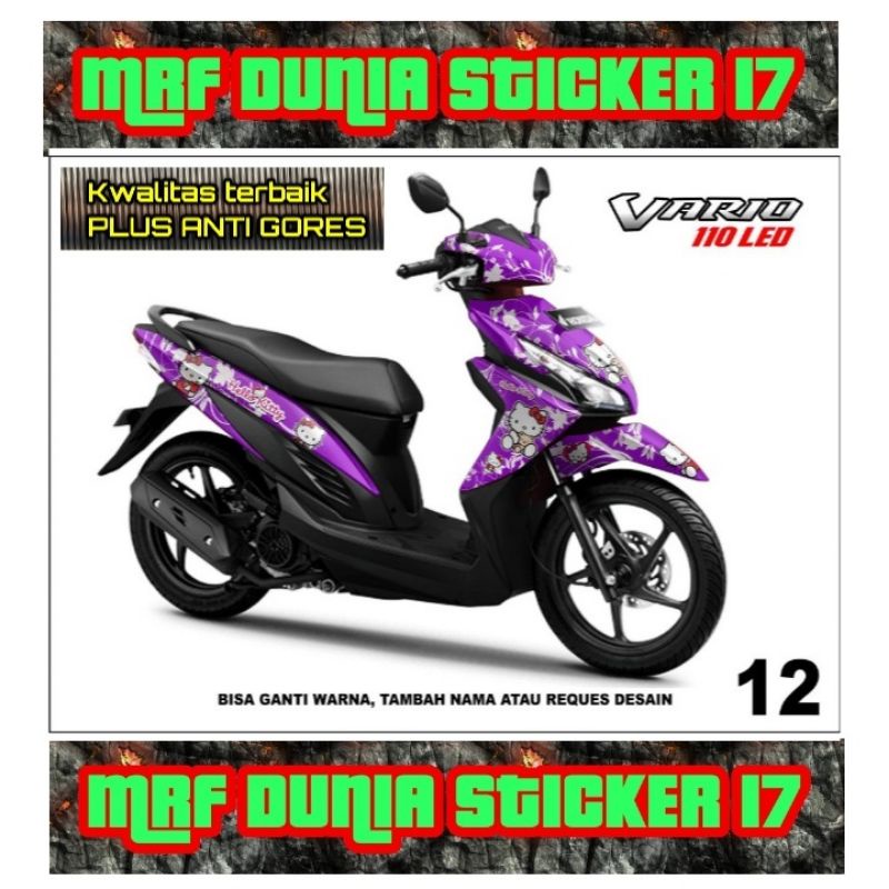 Sticker Decal Motor Vario 110 Led Full Body dekal motor Vario 110 Led Full Body Stiker Striping moto