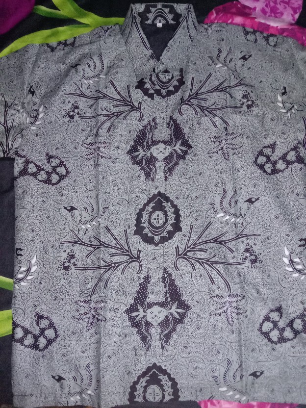 Atasan Kemeja Batik Pria Lengan Pendek Premium Damarlangit Pen Full Furing Rajasakti Solo Ori