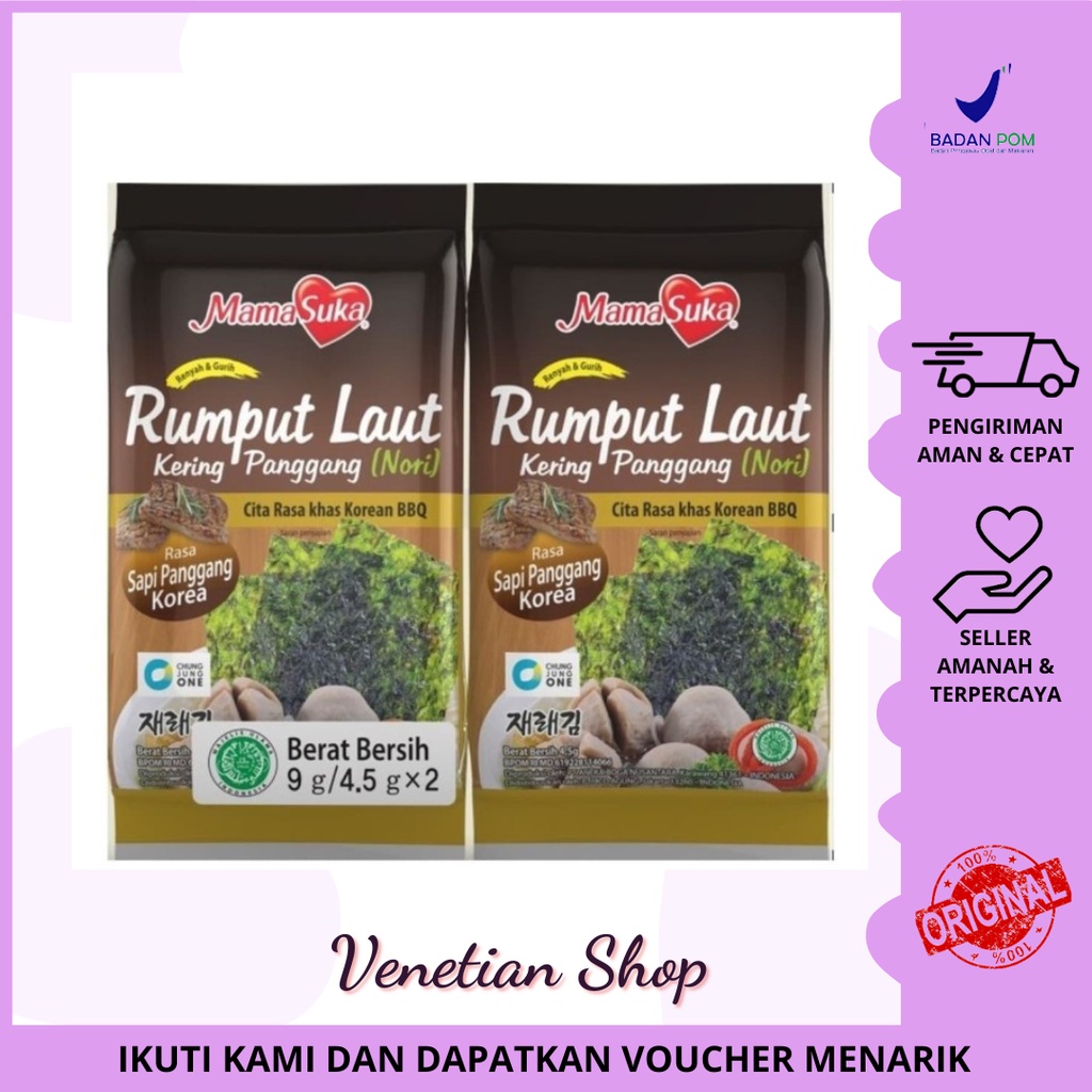 

Venetian Shop Rumput Laut Kering MamaSuka Nori Kering isi 2