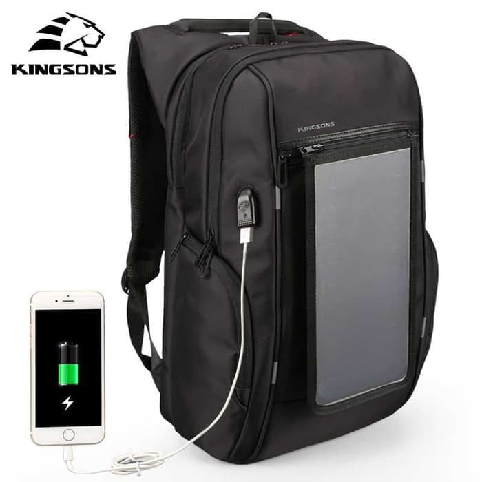 Kingsons Tas Ransel Solar Panel dengan USB Port - KS3140W-I