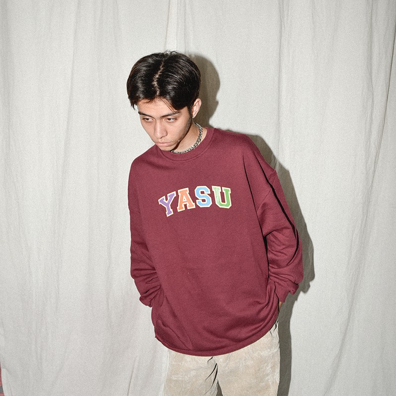 Yamasurih - Crewneck Maroon &quot;Yasu College&quot; Sweater