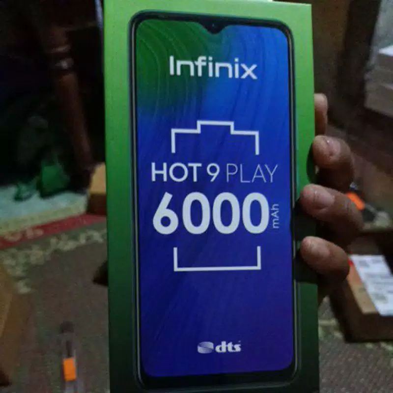 HP INFINIX HOT 9 PLAY/RAM 4GB/INTERNAL 64GB/GARANSI RESMI