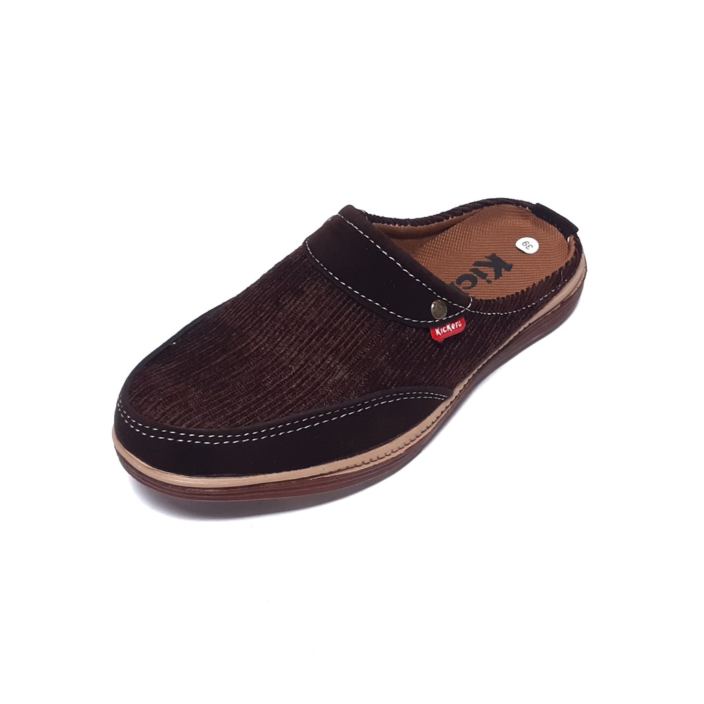 Sandal Selop Pria Sendal Bustong Selop Coklat Tua