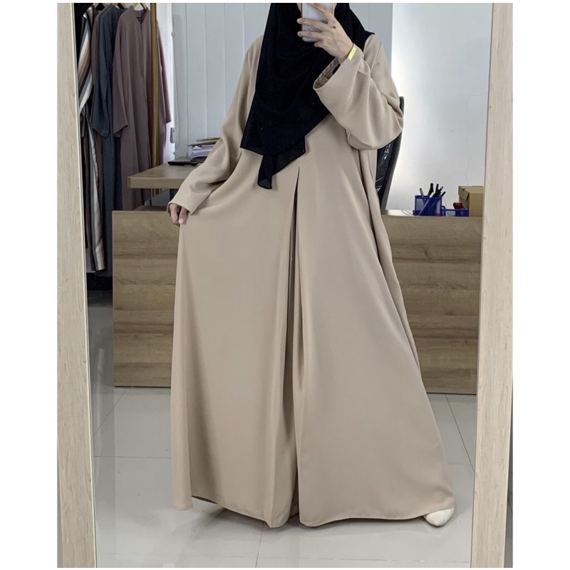ABAYA BASIC FARRASI / GAMIS SYARI PREMIUM / GAMIS ABAYA-Cream