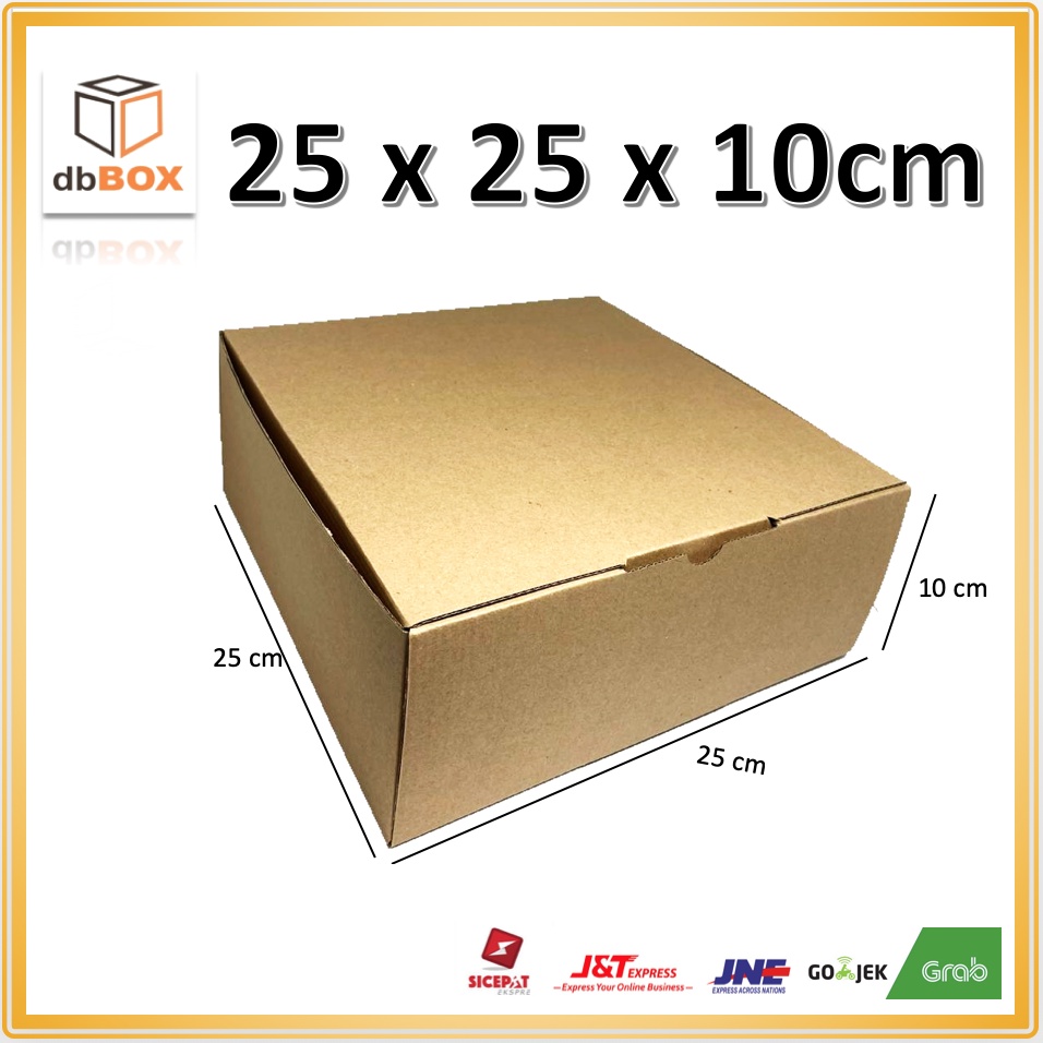 

kardus 25x25x10 cm die cut untuk kotak kue, cake