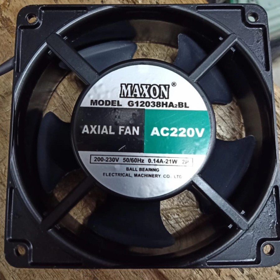 Maxon Axial Fan AC 220V Ball Bearing Model type G12038 HA 2BL