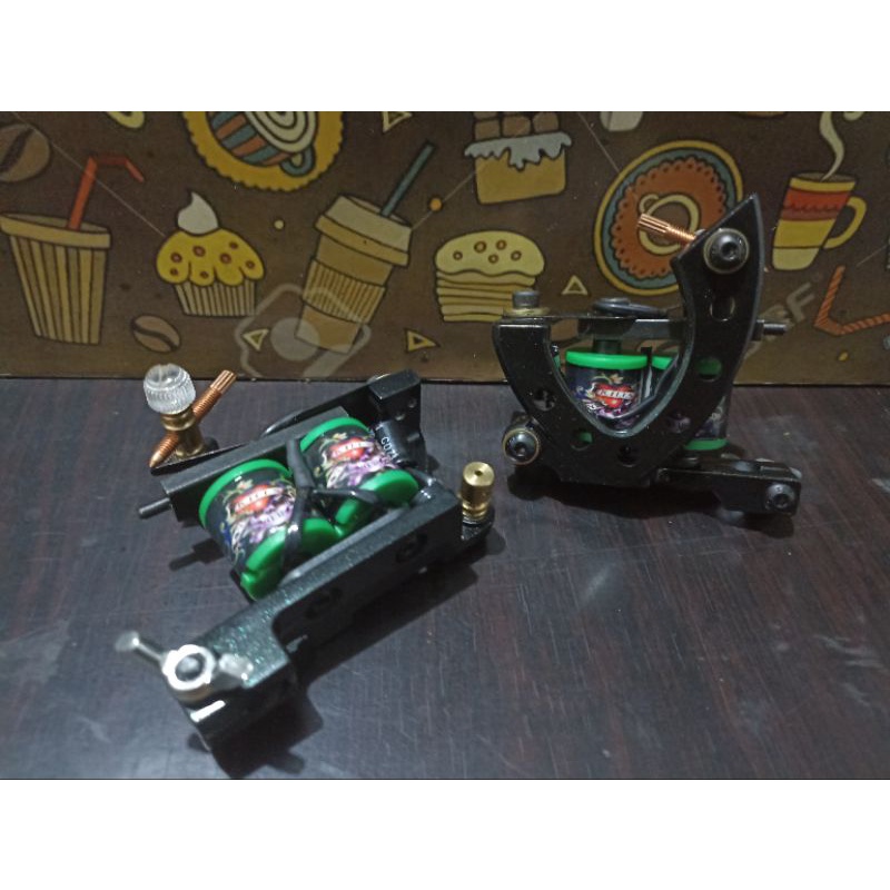 mesin alat tattoo coil iron 10wrab tato liner and shader tatto limited Edition