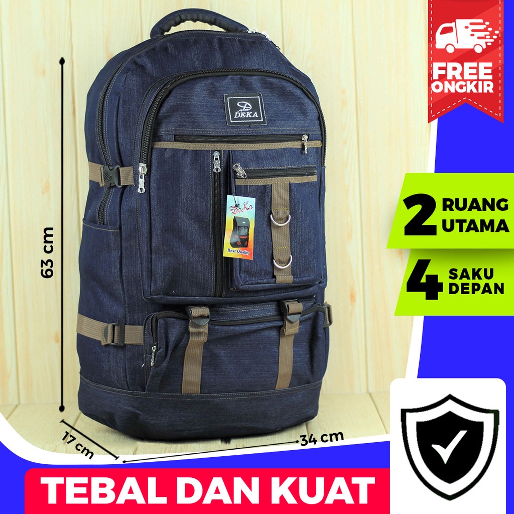 Tas Gunung Besar Distro Backpack Punggung Pria Keren Ransel Jumbo Travelling Mudik Outdoor 40 Liter Tas Hitam Mendaki Hiking Pria Korean Style Jahitan Kuat Awet Ransel Gunung Pria Wanita Bahan Premium Distro Camping Tas Mendaki