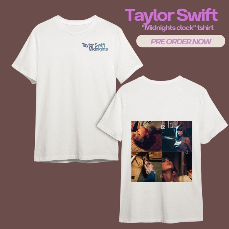 KAOS TAYLOR SWIFT - TAYLOR SWIFT TSHIRT -  TSHIRT BAND - TSHIRT ARTIS - TAYLOR SWIFT MIDNIGHTS ALBUM