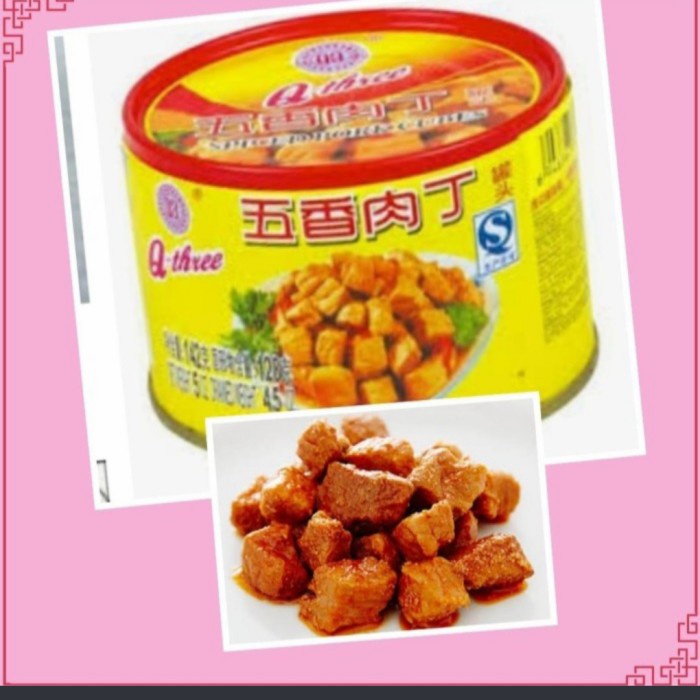 

Q3 Spiced Pork Cubes/ Bak Ting / Daging Babi Kaleng ( Non Halal )