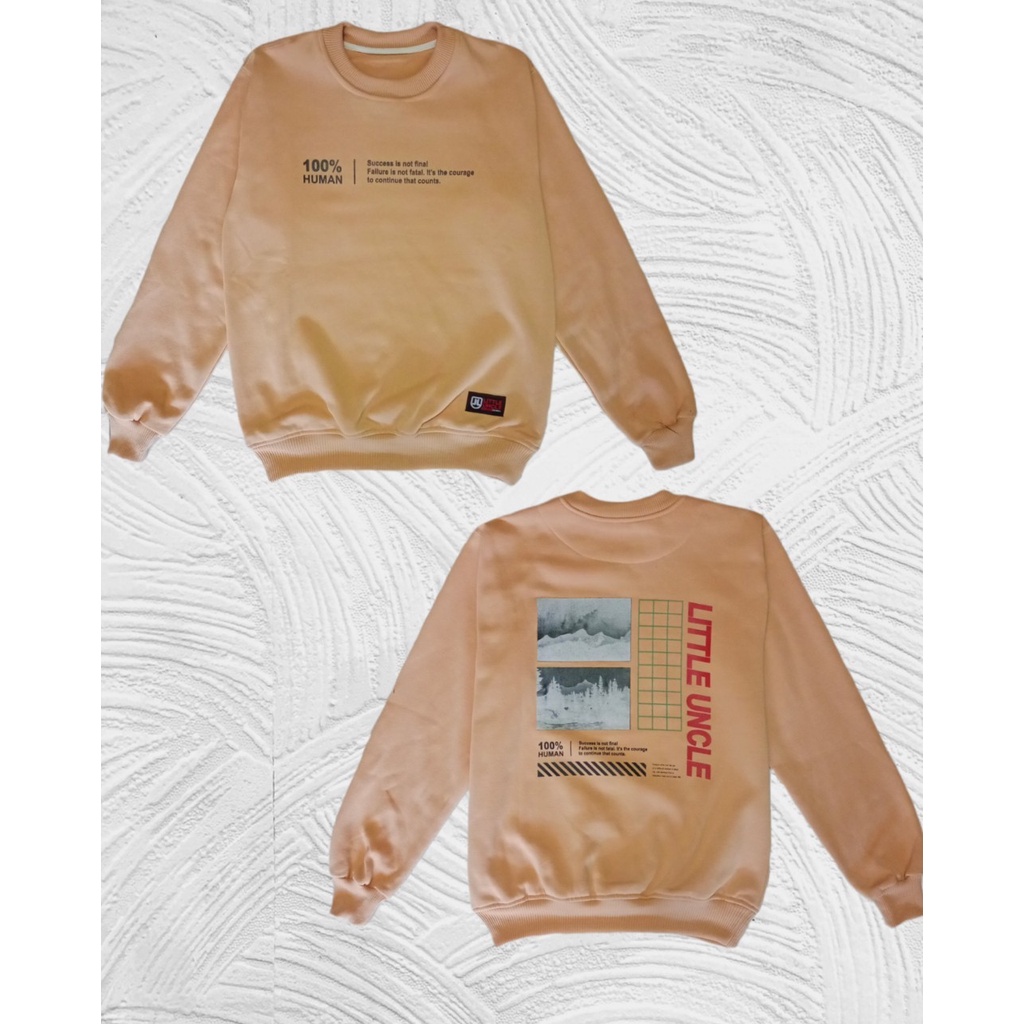 SWEATER Crewneck Overdack Little Uncle Pria &amp; Wanita Distro