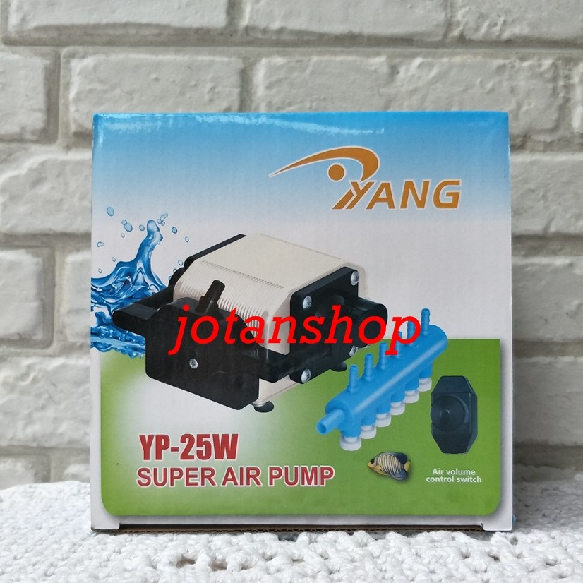 YANG YP 25 watt yp 25w mesin aerator gelembung udara air pump kolam aquarium hidroponik