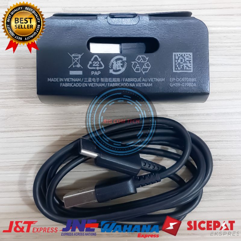 Kabel Data Samsung Galaxy S8 Plus / S9 Plus / S10 Plus / M10 / M11 / M12 / M20 / M21 / M21s / M30 / M30s / M31 / M32 / M40 / M42 / M50 / M51 / Note 7 / Note 8 / Note 9 Usb Type-C Fast Charging 2.4A 15 Watt Original