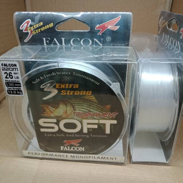 Senar falcon soft 220m 26lb-13kg-0.36mm MONOFILAMENT