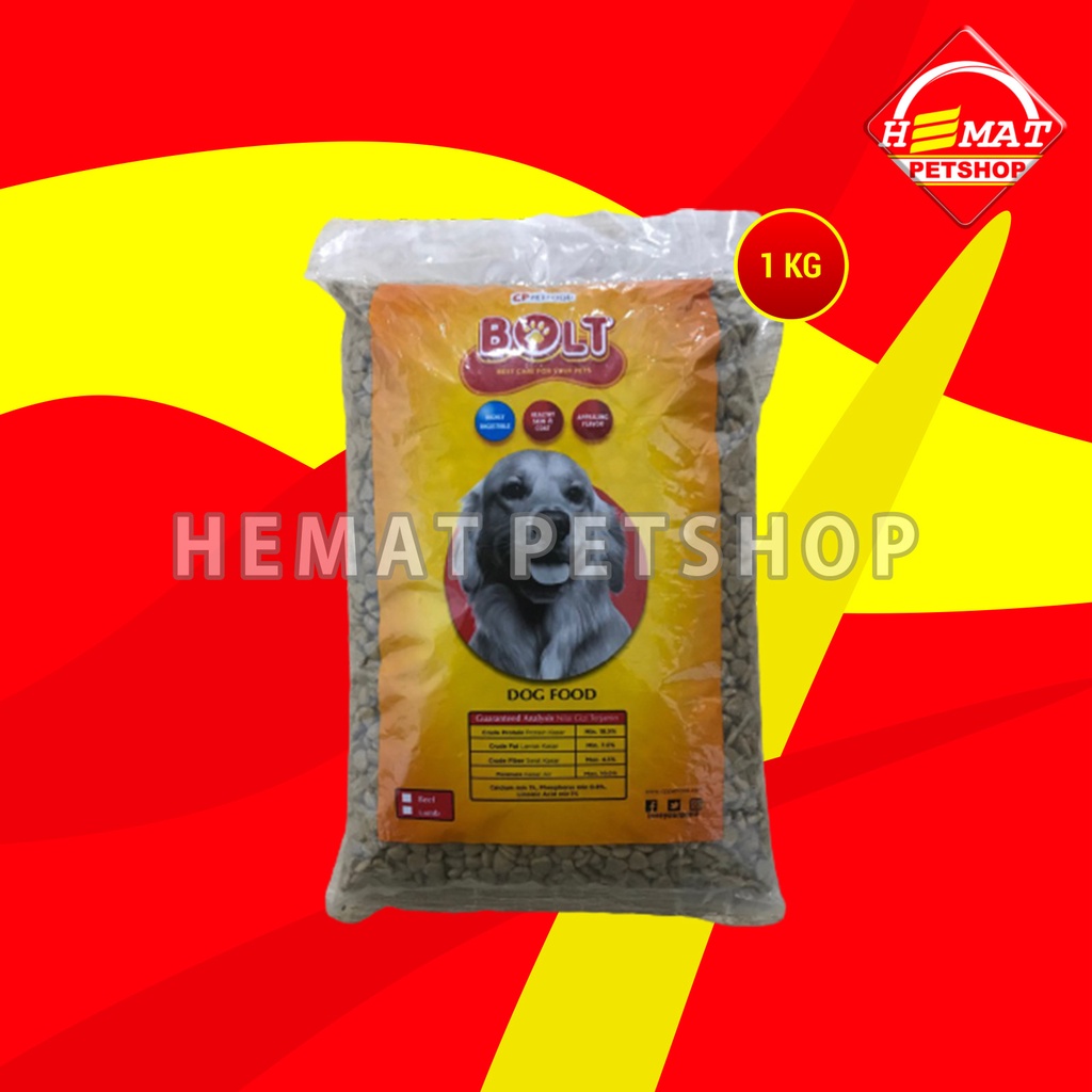 Bolt Dog Dry Food Adult Makanan kering Anjing Dewasa Repack 1kg