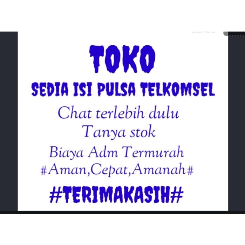 Sedia Isi Pulsa TELKOMSEL